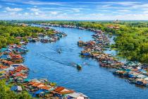 Floating village on Tonle Sap Lake