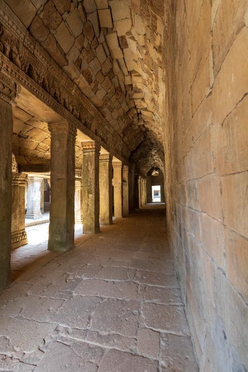 Ancient temple passage in Cambodia